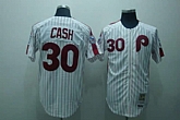 Philadelphia Phillies #30 Dave Cash white Pinstripe Throwback Jerseys,baseball caps,new era cap wholesale,wholesale hats
