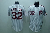 Philadelphia Phillies #32 Steve Carlton white red-strip Jerseys,baseball caps,new era cap wholesale,wholesale hats