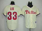 Philadelphia Phillies #33 Cliff Lee Cream Jerseys,baseball caps,new era cap wholesale,wholesale hats