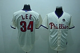 Philadelphia Phillies #34 Cliff Lee cream Jerseys,baseball caps,new era cap wholesale,wholesale hats