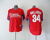 Philadelphia Phillies #34 Halladay Red Jerseys,baseball caps,new era cap wholesale,wholesale hats