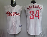 Philadelphia Phillies #34 Halladay white with red pinstripe new Jerseys,baseball caps,new era cap wholesale,wholesale hats