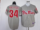 Philadelphia Phillies #34 halladay grey cool base Jerseys,baseball caps,new era cap wholesale,wholesale hats