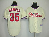 Philadelphia Phillies #35 Colbert Hamels Cream Jerseys,baseball caps,new era cap wholesale,wholesale hats