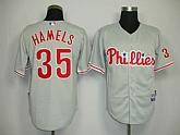 Philadelphia Phillies #35 Colbert Hamels Grey Jerseys,baseball caps,new era cap wholesale,wholesale hats