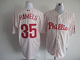 Philadelphia Phillies #35 Colbert Hamels white with red pinstripe Jerseys,baseball caps,new era cap wholesale,wholesale hats