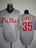 Philadelphia Phillies #35 Cole Hamels Grey Jerseys,baseball caps,new era cap wholesale,wholesale hats