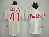 Philadelphia Phillies #41 Charlie Manuel White Jerseys,baseball caps,new era cap wholesale,wholesale hats