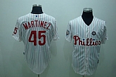 Philadelphia Phillies #45 Pedro Martinez white Jerseys,baseball caps,new era cap wholesale,wholesale hats