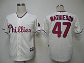 Philadelphia Phillies #47 Mathieson Cream Cool Base Jerseys,baseball caps,new era cap wholesale,wholesale hats