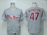 Philadelphia Phillies #47 Mathieson Grey Cool Base Jerseys,baseball caps,new era cap wholesale,wholesale hats