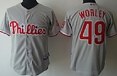 Philadelphia Phillies #49 Vance Worley Gray Jerseys,baseball caps,new era cap wholesale,wholesale hats
