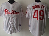 Philadelphia Phillies #49 Vance Worley White Jerseys,baseball caps,new era cap wholesale,wholesale hats