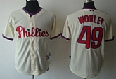 Philadelphia Phillies #49 worley light yellow Jerseyss,baseball caps,new era cap wholesale,wholesale hats