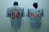 Philadelphia Phillies #54 Brad Lidge grey Jerseys,baseball caps,new era cap wholesale,wholesale hats