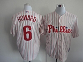 Philadelphia Phillies #6 Howard Polanco white with red pinstripe Jerseys,baseball caps,new era cap wholesale,wholesale hats