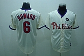 Philadelphia Phillies #6 Ryan Howard cream Jerseys,baseball caps,new era cap wholesale,wholesale hats