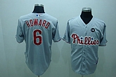 Philadelphia Phillies #6 Ryan Howard grey Jerseys,baseball caps,new era cap wholesale,wholesale hats