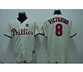 Philadelphia Phillies #8 Shane Victorino cream Jerseys,baseball caps,new era cap wholesale,wholesale hats