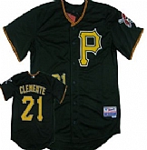 Pittsburgh Pirates #21 Clemente Black Cool Base Jerseys,baseball caps,new era cap wholesale,wholesale hats