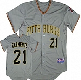 Pittsburgh Pirates #21 Clemente Gray Cool Base Jerseys,baseball caps,new era cap wholesale,wholesale hats