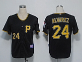Pittsburgh Pirates #24 Alvarez Black Cool Base Jerseys,baseball caps,new era cap wholesale,wholesale hats