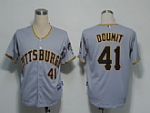 Pittsburgh Pirates #41 Doumit Grey Cool Base Jerseys,baseball caps,new era cap wholesale,wholesale hats