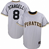 Pittsburgh Pirates #8 Willie Stargell grey throwback Jerseys,baseball caps,new era cap wholesale,wholesale hats