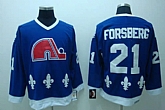 Quebec Nordiques #21 Forsberg blue Jerseys,baseball caps,new era cap wholesale,wholesale hats