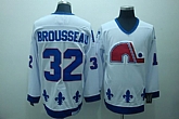 Quebec Nordiques #32 Brousseau White CCM Throwback Jerseys,baseball caps,new era cap wholesale,wholesale hats