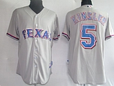 Rangers #5 Kinsler grey Jerseys,baseball caps,new era cap wholesale,wholesale hats