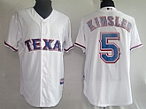 Rangers #5 Kinsler white Jerseys,baseball caps,new era cap wholesale,wholesale hats