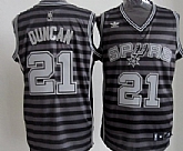 San Antonio Spurs #21 Tim Duncan Gray With Black Pinstripe Jerseys,baseball caps,new era cap wholesale,wholesale hats