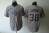 San Diego Padres #38 Latos Grey Jerseys,baseball caps,new era cap wholesale,wholesale hats