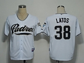 San Diego Padres #38 Latos White Cool Base Jerseys,baseball caps,new era cap wholesale,wholesale hats