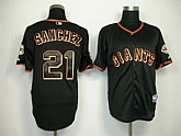 San Francisco Giants #21 Sanchez Black World Series Jerseys,baseball caps,new era cap wholesale,wholesale hats
