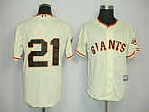 San Francisco Giants #21 freddy sanchez Cream World Series Jerseys,baseball caps,new era cap wholesale,wholesale hats