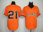 San Francisco Giants #21 freddy sanchez Orange World Series Jerseys,baseball caps,new era cap wholesale,wholesale hats