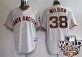 San Francisco Giants #38 Wilson grey world series Jerseys,baseball caps,new era cap wholesale,wholesale hats
