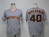 San Francisco Giants #40 Bumgarner Grey Cool Base Jerseys,baseball caps,new era cap wholesale,wholesale hats