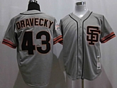 San Francisco Giants #43 Dave Dravecky Grey 1989 Jerseys,baseball caps,new era cap wholesale,wholesale hats