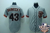 San Francisco Giants #43 Dravecky gray world series Jerseys,baseball caps,new era cap wholesale,wholesale hats