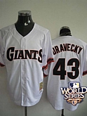 San Francisco Giants #43 Dravecky white world series Jerseys,baseball caps,new era cap wholesale,wholesale hats