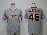San Francisco Giants #45 Runzler Grey Cool Base Jerseys,baseball caps,new era cap wholesale,wholesale hats