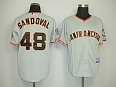 San Francisco Giants #48 Sandoval Grey World Series Jerseys,baseball caps,new era cap wholesale,wholesale hats