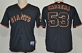 San Francisco Giants #53 Melky Cabrera Black Jerseys,baseball caps,new era cap wholesale,wholesale hats