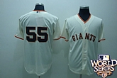 San Francisco Giants #55 tim lincenum cream world series Jerseys,baseball caps,new era cap wholesale,wholesale hats