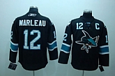 San Jose Sharks #12 MARLEAU Black Jerseys,baseball caps,new era cap wholesale,wholesale hats