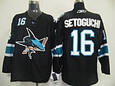 San Jose Sharks #16 Setoguchi Black Jerseys.,baseball caps,new era cap wholesale,wholesale hats