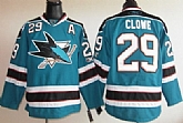 San Jose Sharks #29 Ryane Clowe Blue Jerseys,baseball caps,new era cap wholesale,wholesale hats